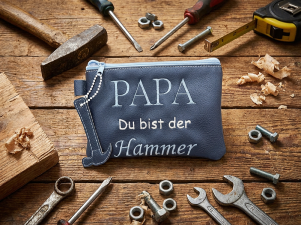 Papa Du bist der Hammer Spruch Vatertag -  Stickdatei